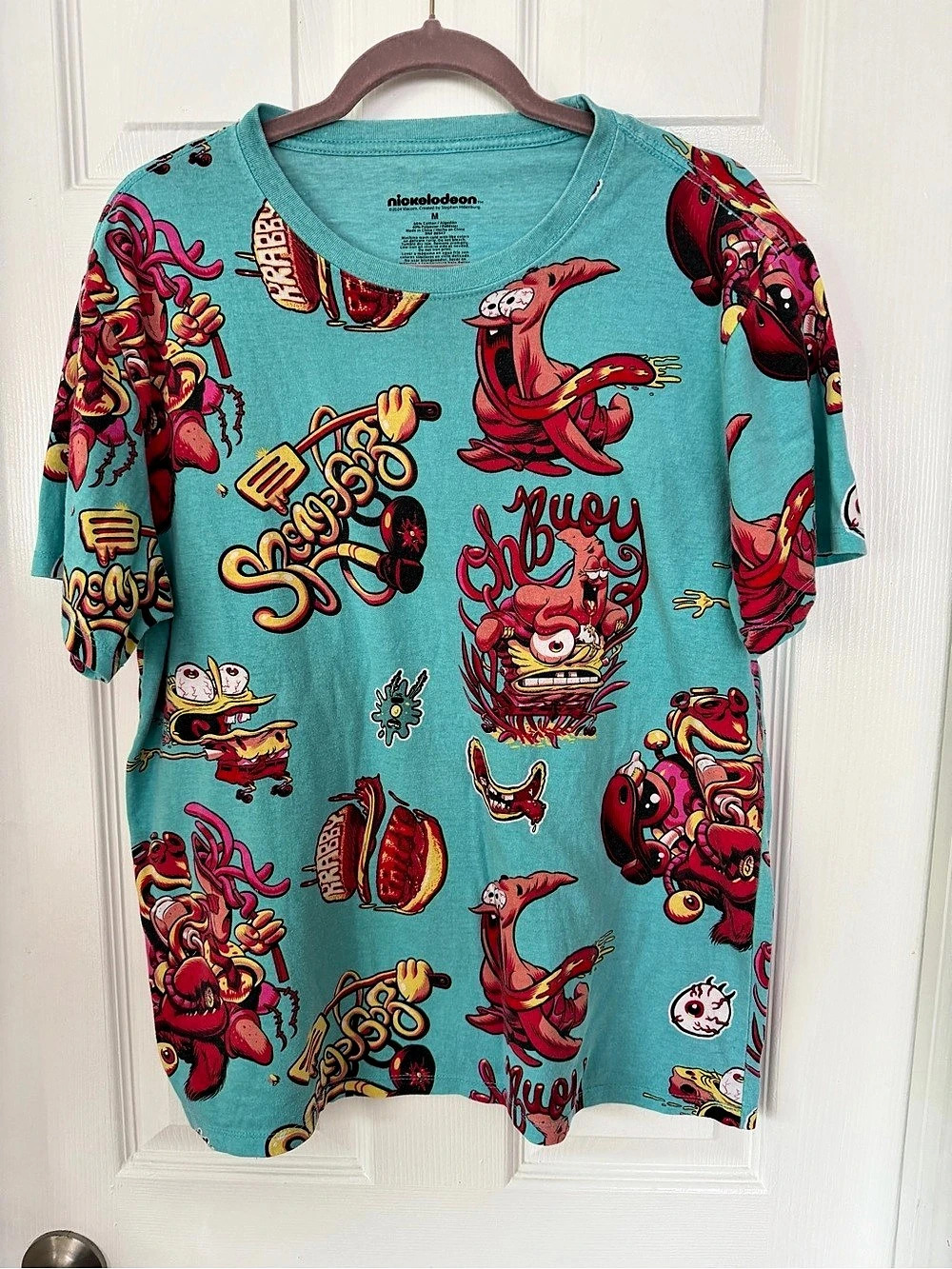 Nickelodeon Ren & Stimpy Graphic Tee in Blue Size Medium Like New